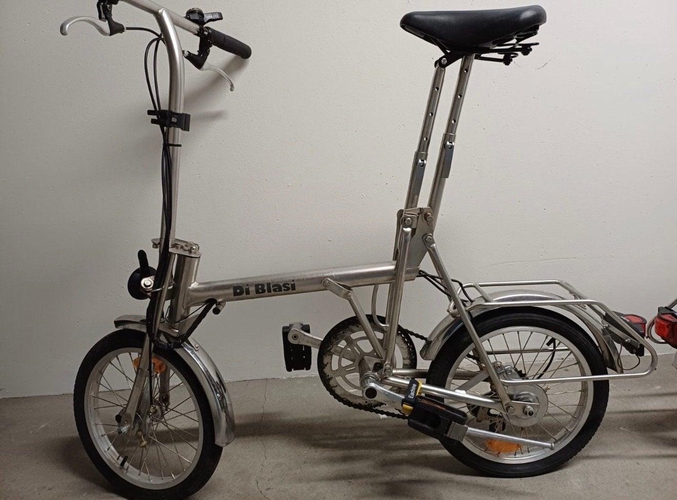 Di Blasi opvouwbare fiets met versnellingen en tas, 20 inch of meer, Velgrem, Versnellingen, Zo goed als nieuw