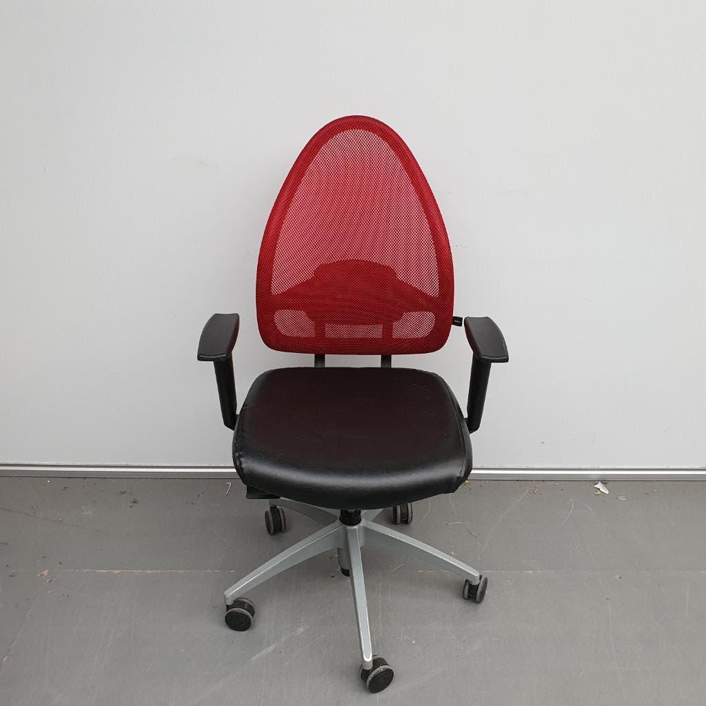 Topstar bureaustoel burostoel rood/zwart, Ophalen, Gebruikt, Zwart