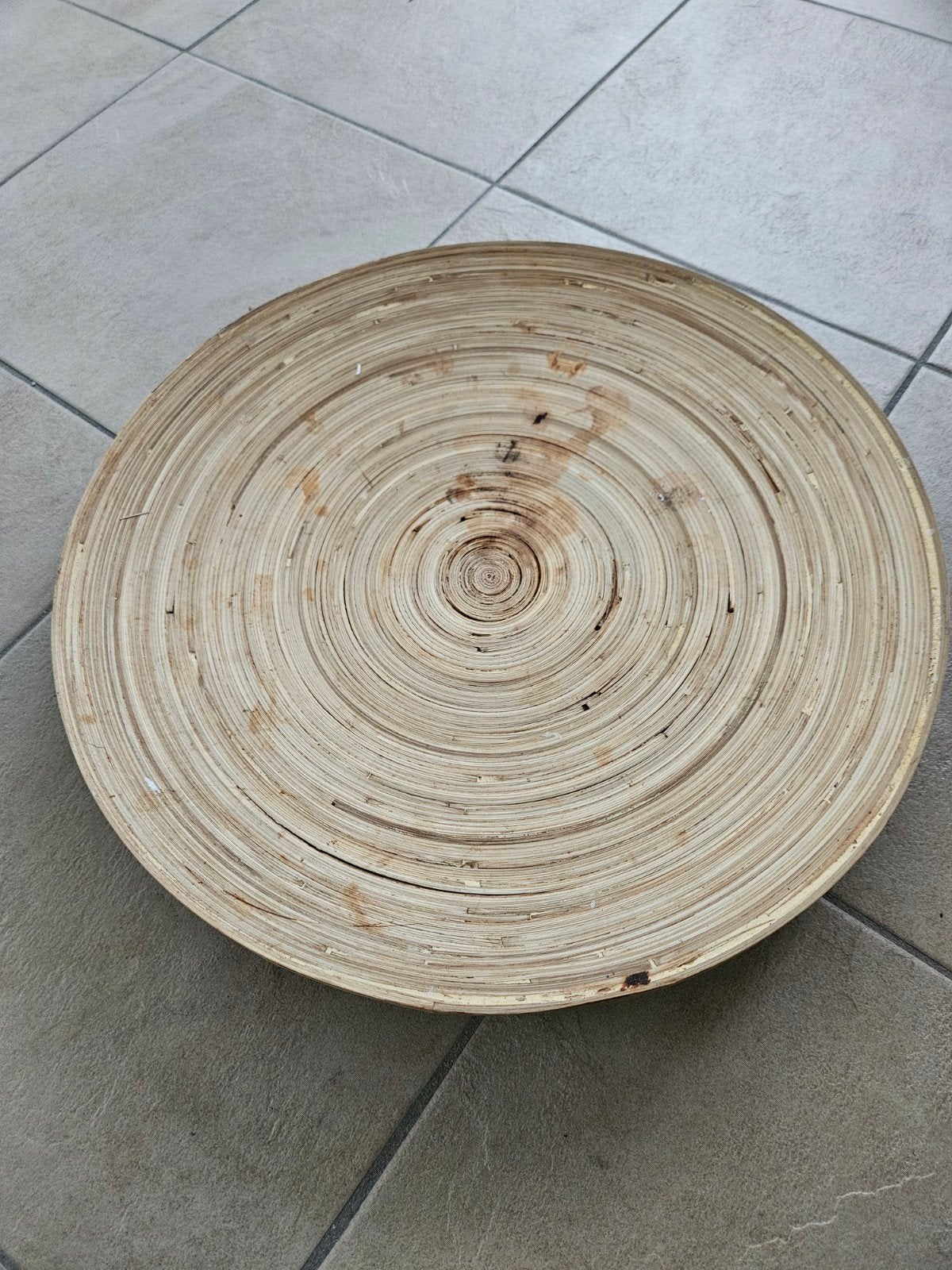 Ronde bamboe schaal - Dienblad, Ophalen, Gebruikt, Rond, Dienblad