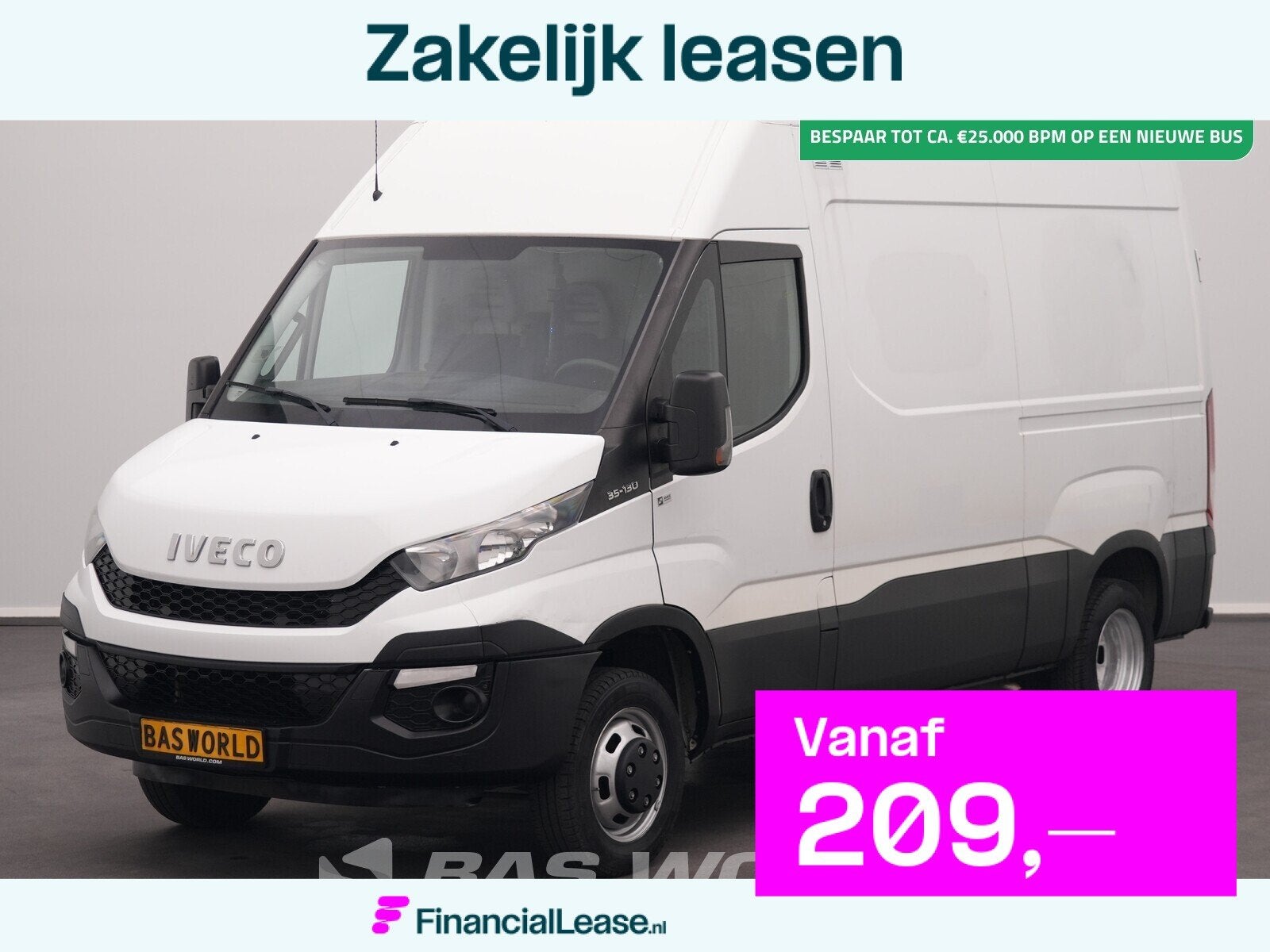 Iveco Daily 35C13 Dubbellucht L2H2 3,5t Trekhaak Airco Cruis, Euro 5, Stof, Gebruikt, Iveco