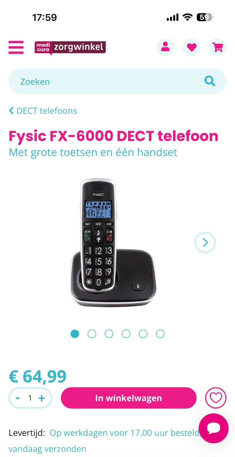Senioren telefoon vaste lijn Fysic FX 6000 telefoon, Telecommunicatie, Vaste telefoons | Handsets en Draadloos, Ophalen, Zo goed als nieuw