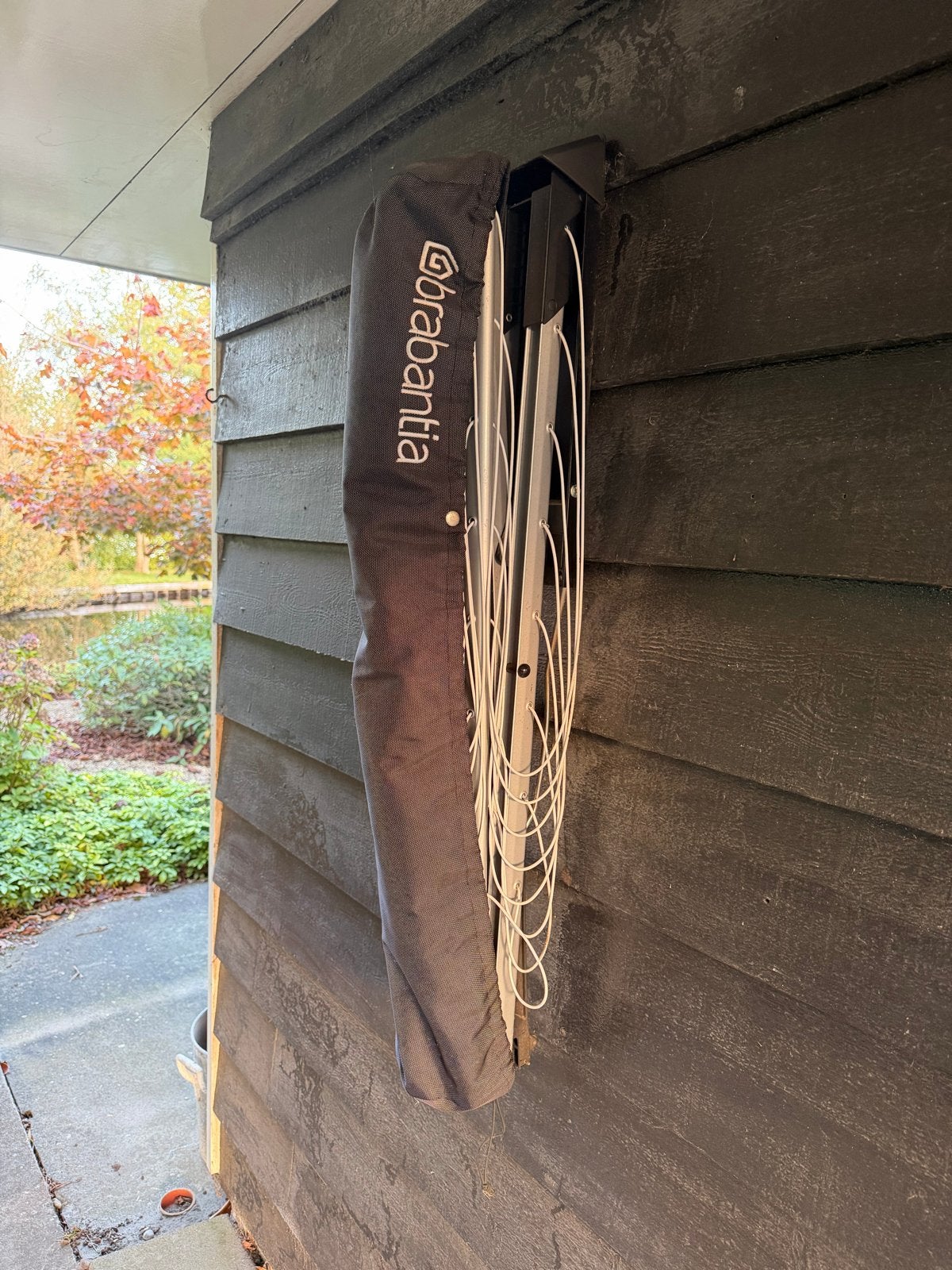 Brabantia Wanddroogrek WallFix 100 cm met hoes, Tuin en Terras, Ophalen of Verzenden, Zo goed als nieuw, Wasrek
