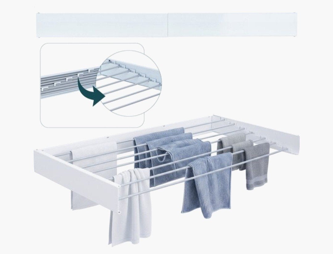 Bauer & Meyer inklapbaar wanddroogrek XXL 116 cm - 8.1 m, Ophalen, Nieuw, Wasrek
