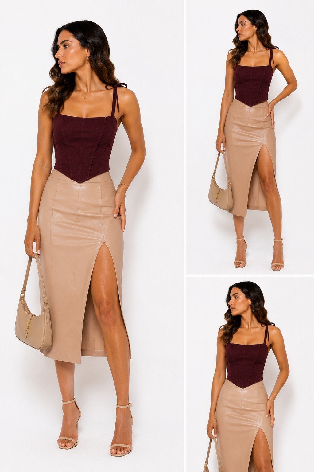 Bershka bordeauxrode korset top maat s, Onbekend, Zo goed als nieuw, Onbekend, Rood