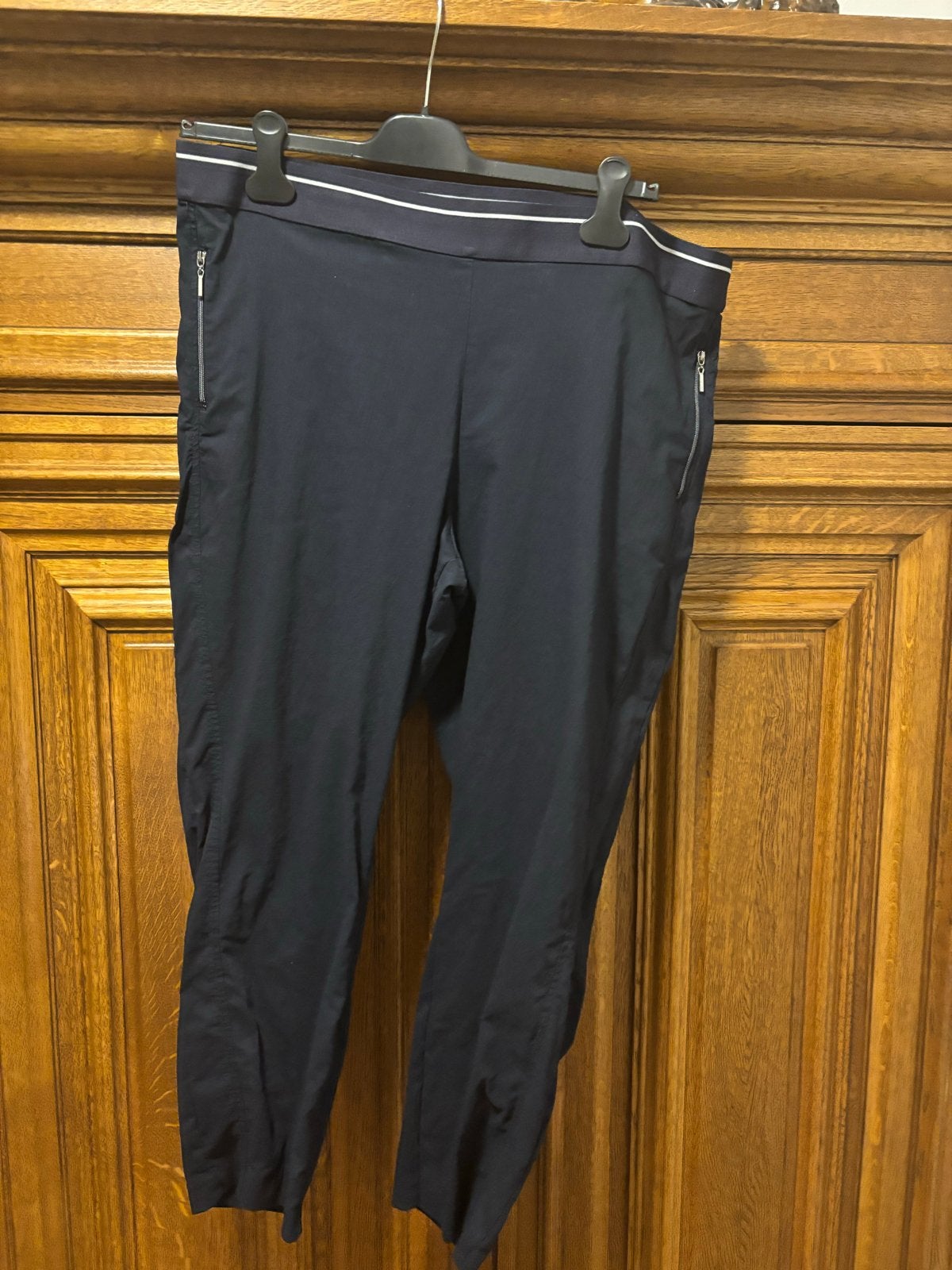 Via Appia Due Donkerblauwe Broek Maat 52, Maat 46/48 (XL) of groter, Zo goed als nieuw, Driekwart, Verzenden