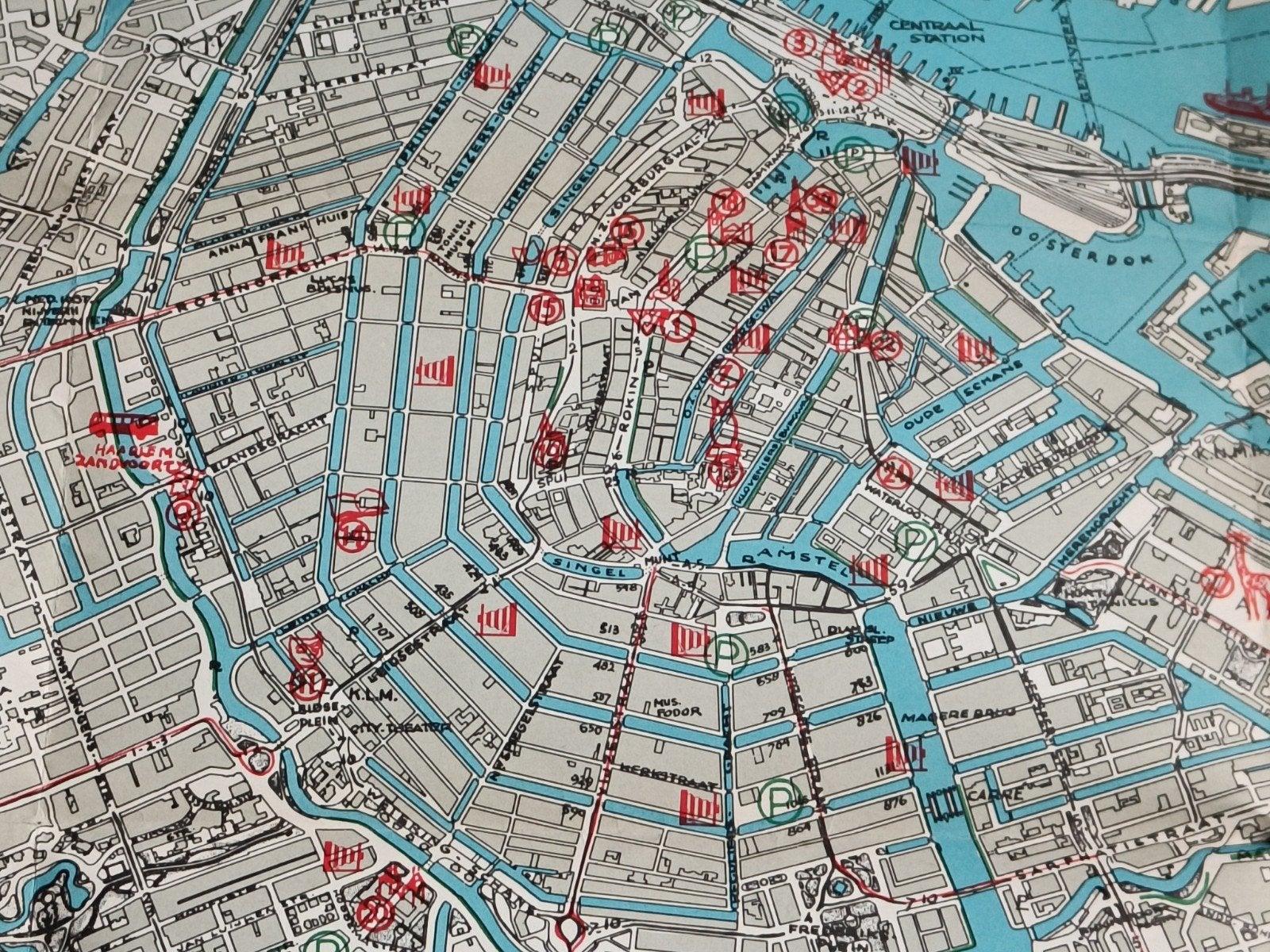 PLATTEGROND AMSTERDAM, PLAN, KOMPAS, Antiek en Kunst, Ophalen of Verzenden