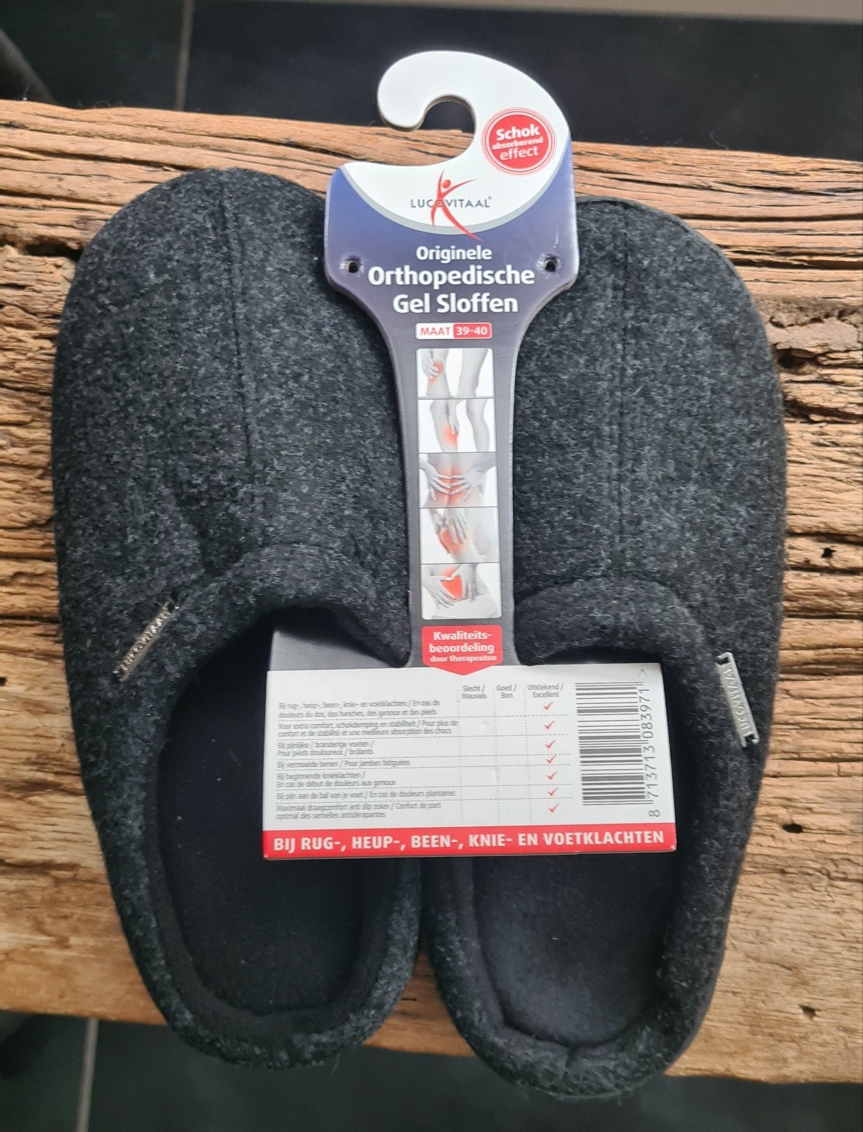 Lucovitaal orginele Orthopedisch gel sloffen maat 39-40 nieu, Zwart, Nieuw, Ophalen of Verzenden, Pantoffels of Sloffen