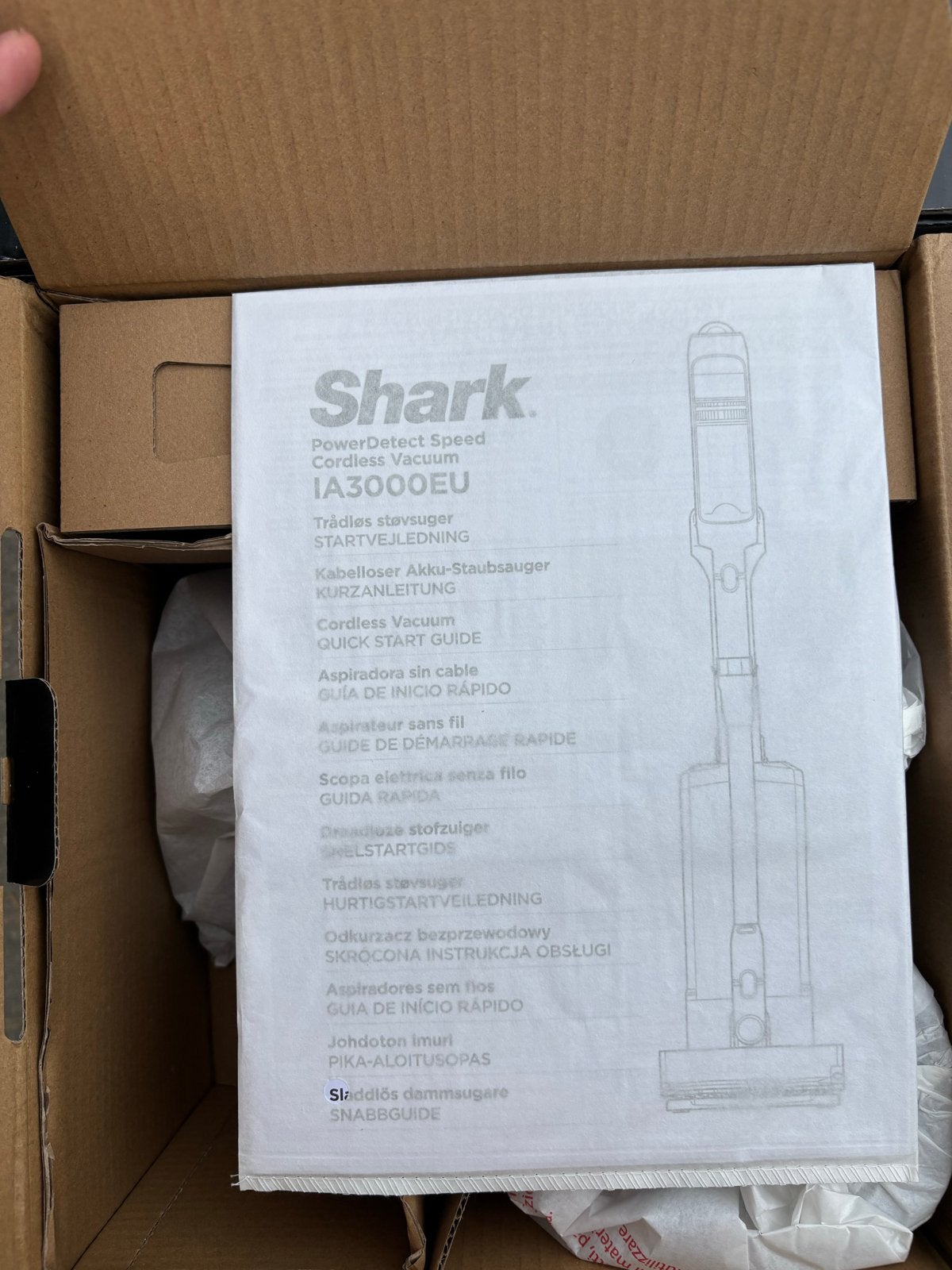 Shark PowerDetect Speed IA3000EU Draadloze Stofzuiger -Grijs, Overige merken, Ophalen of Verzenden, Minder dan 1200 watt, Reservoir