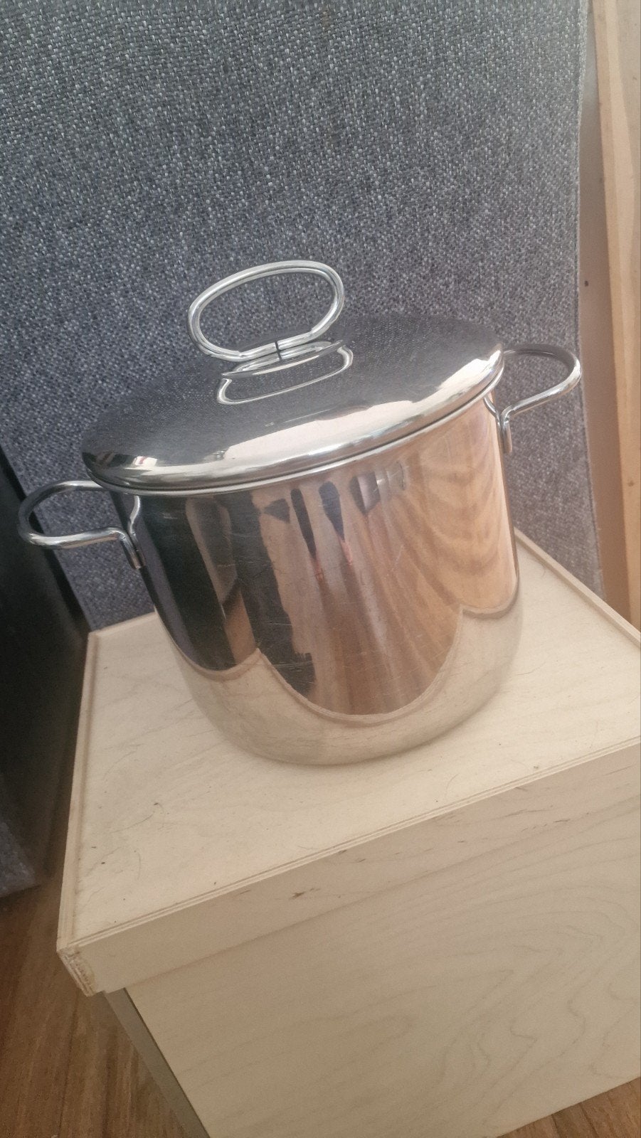 Flinke soeppan 8l, Gebruikt, Ophalen of Verzenden, Rvs, Kookpan