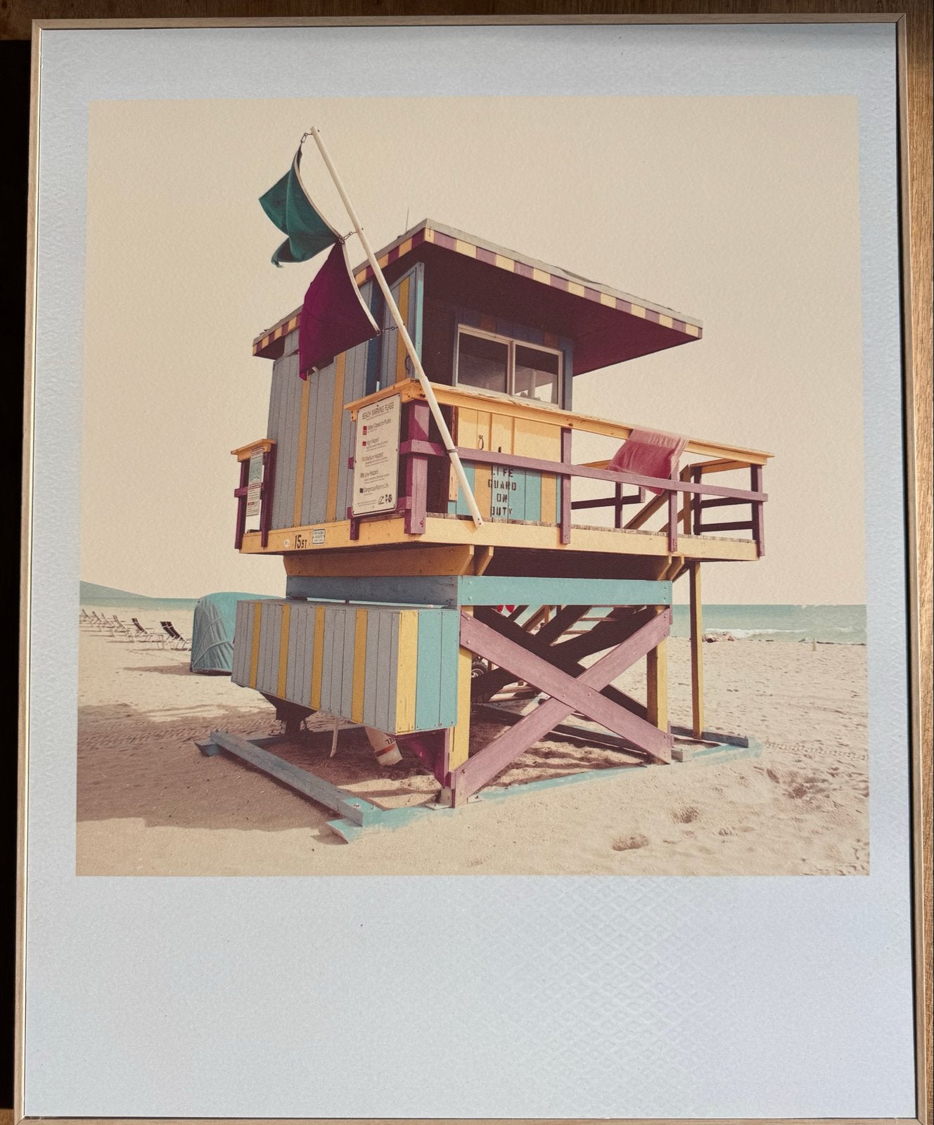 Schilderij strand, Antiek en Kunst, Kunst | Tekeningen en Foto's, Ophalen, Foto, Fotografie, Ingelijst