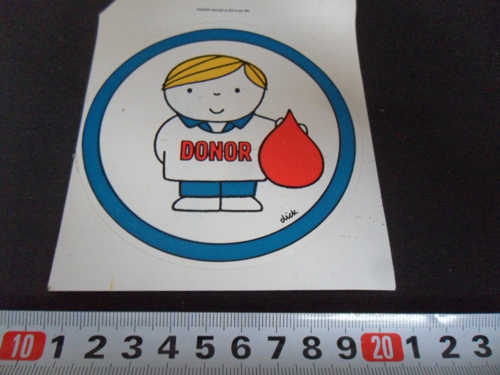 sticker strip Dick Bruna  DONOR Bloedbank Rode Kruis, Ophalen of Verzenden, Zo goed als nieuw