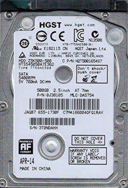 Hitachi Travelstar 5K500.B 500GB HDD 2.5" SATA, Computers en Software, Harde schijven, Intern, Gebruikt, Hgst, Ophalen of Verzenden