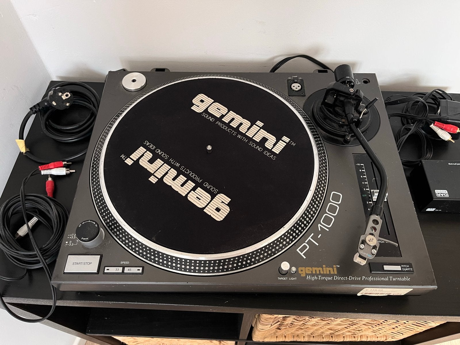 Gemini PT-1000 Platenspeler met DAP Audio PRE-101, Gebruikt, Pitch-regelaar, Platenspeler, Ophalen