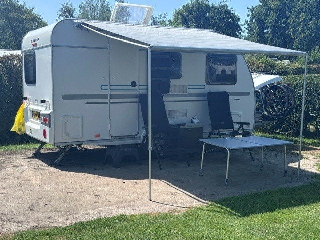 Adria Aviva 390 PS - lichtgewicht met mover en luifel, Schokbreker, Treinzit, Dwarsbed, Particulier