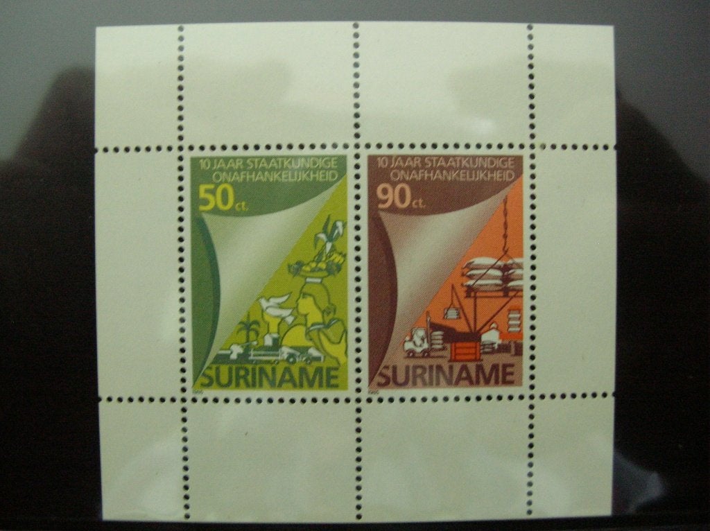 Suriname 1985 10 jaar onafhankelijk, Postzegels en Munten, Verzenden, Postfris