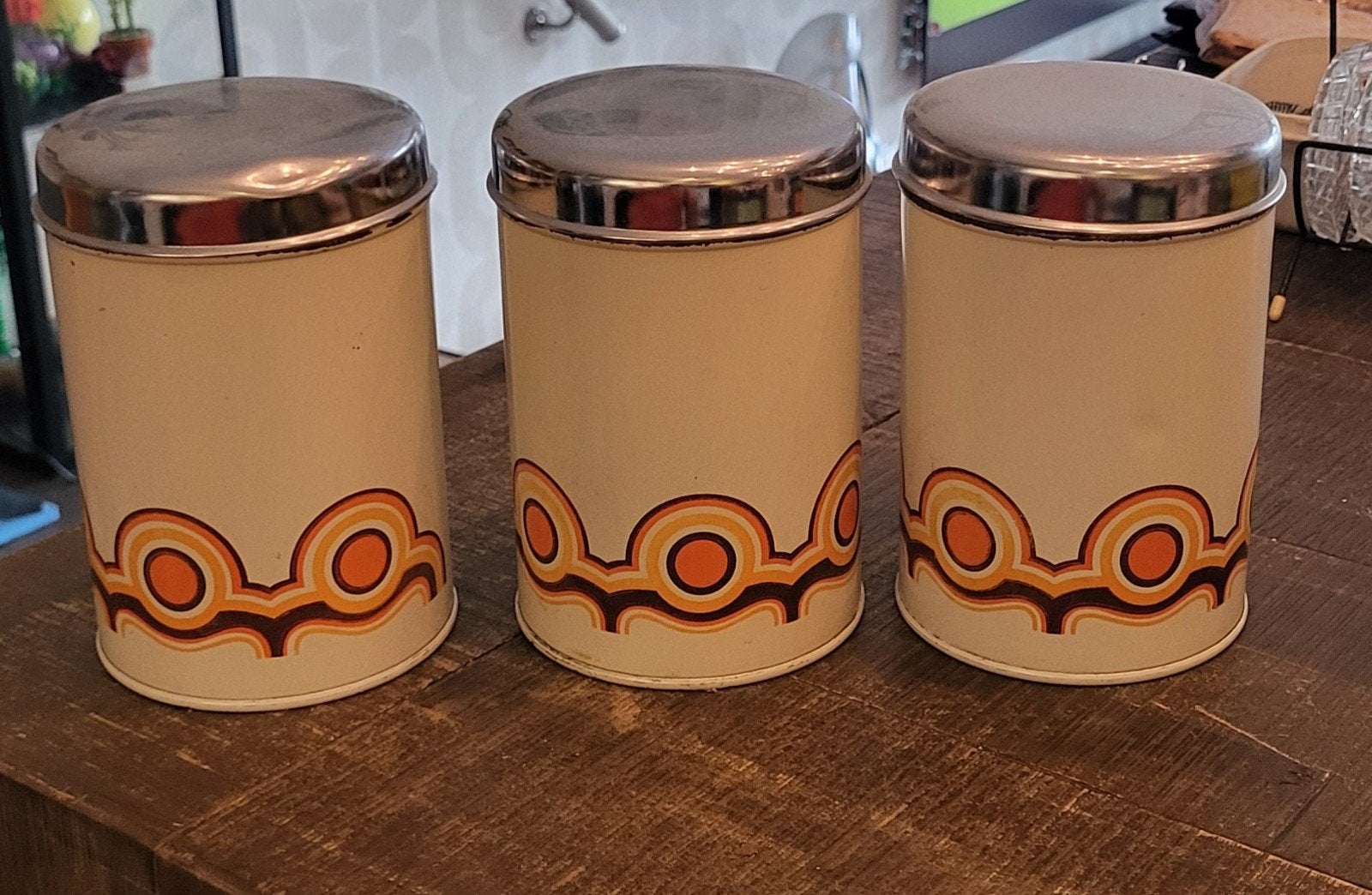 Vintage voorraadpotten set - jaren 70, Antiek en Kunst, Ophalen of Verzenden