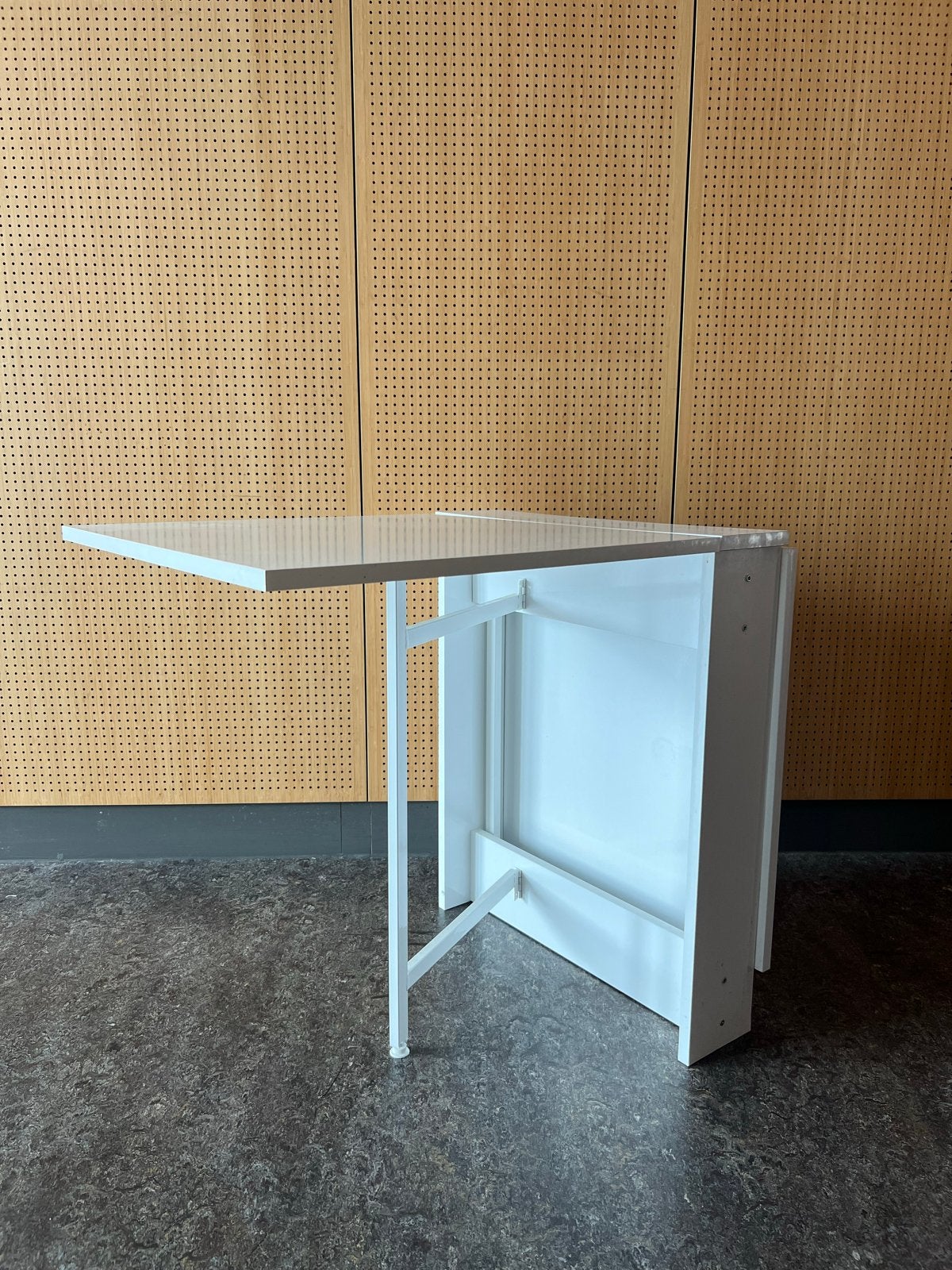 Witte dubbele klaptafel - 134x60x72 cm - ZGAN, Ophalen, 100 tot 150 cm, 50 tot 100 cm, Zo goed als nieuw