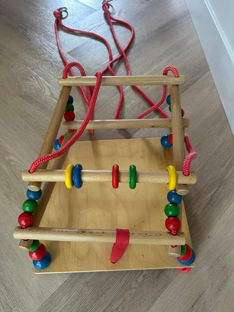 Houten peuterschommel met haken - ongebruikt, Ophalen of Verzenden, Nieuw, Schommel