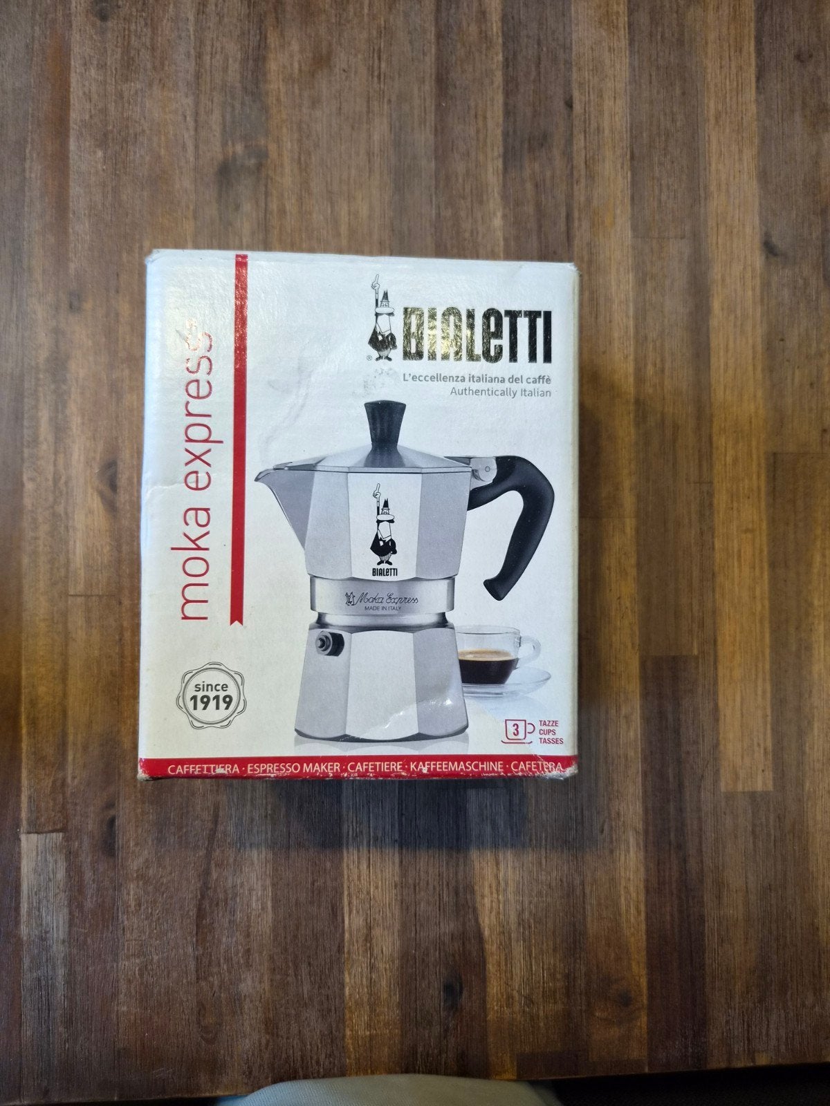 Bialetti Moka Express 3 kops - nieuw, Espresso apparaat, Gemalen koffie, Ophalen of Verzenden, Zo goed als nieuw