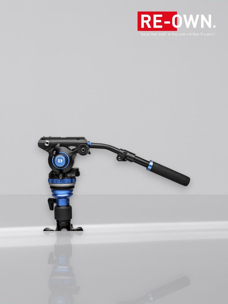 Benro S6pro videokop + handle (topstaat+ doos + garantie), Bentro, ., Overige typen, Ophalen of Verzenden