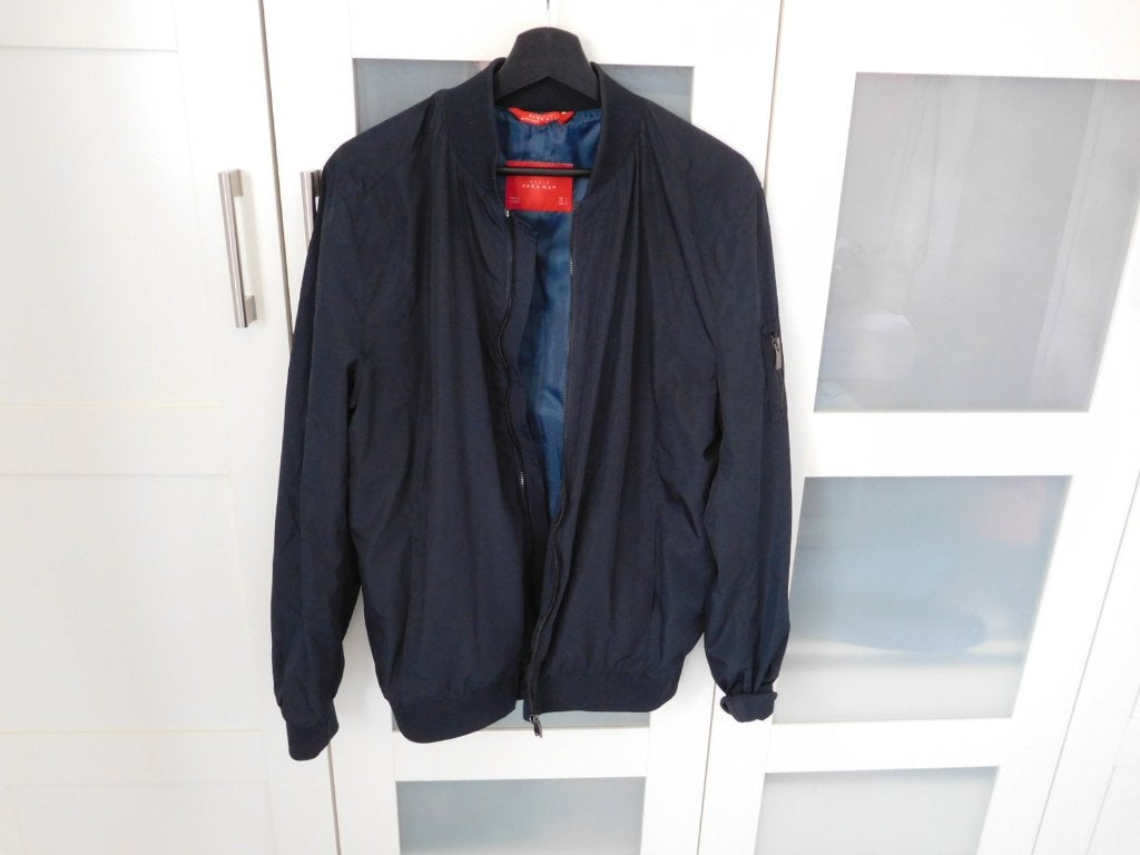 zara zomer bomberjack heren donkerblauw maat L, Kleding | Heren, Jassen | Zomer, Maat 52/54 (L), Zara, Blauw, Ophalen of Verzenden
