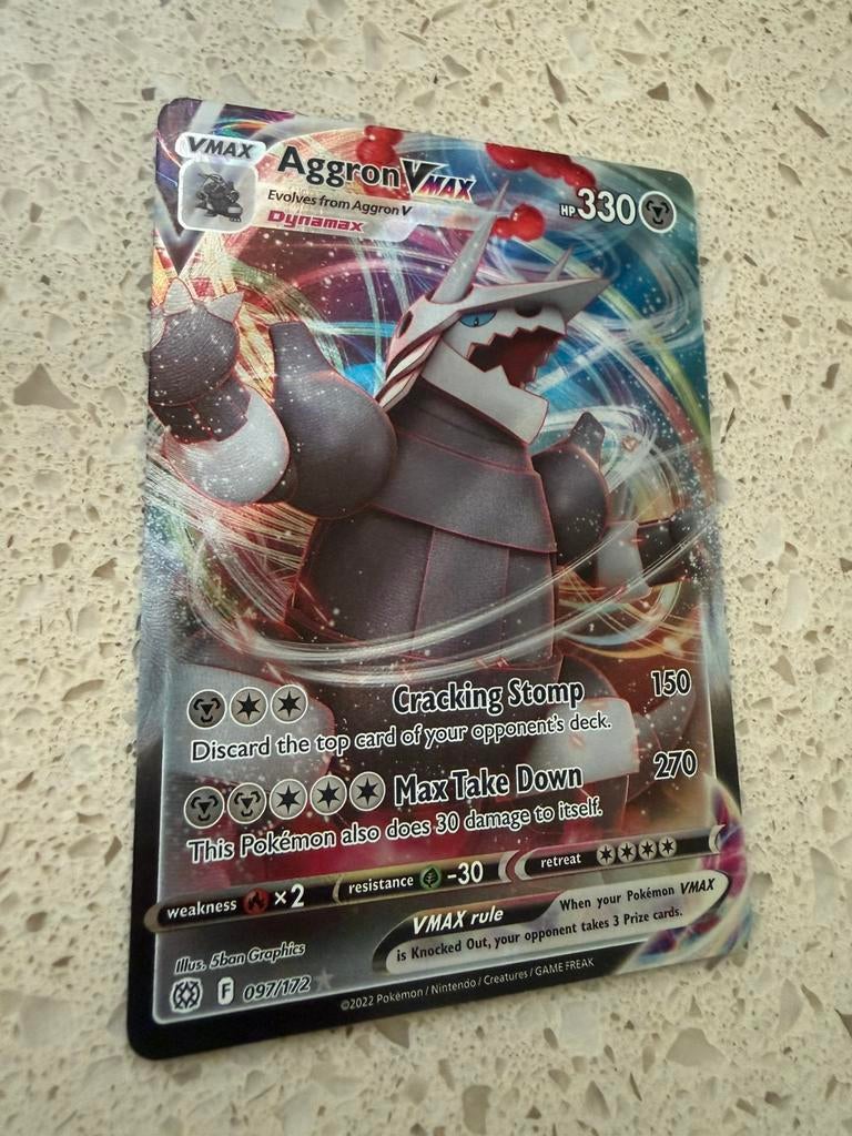 Pokémon kaart Aggron VMax, Ophalen, Zo goed als nieuw