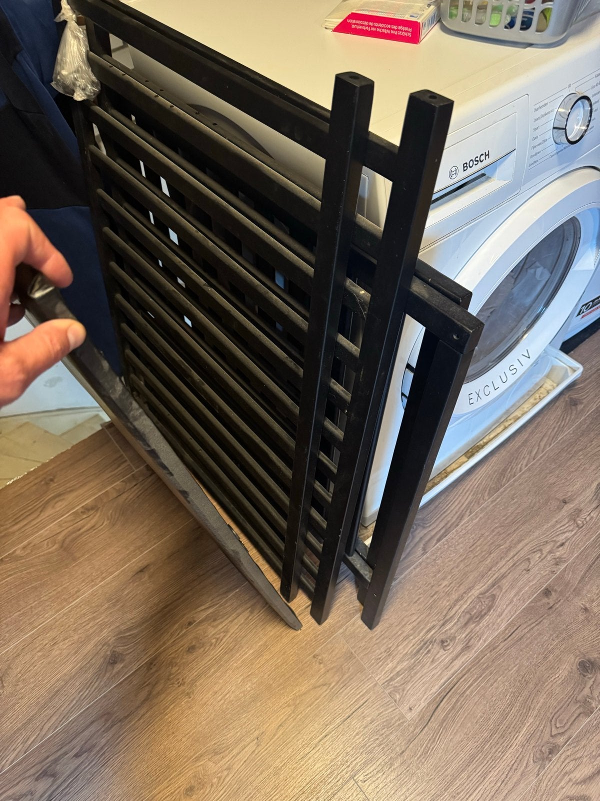 Zwarte box 100x80cm inclusief matras, Ophalen, Gebruikt, Ledikant
