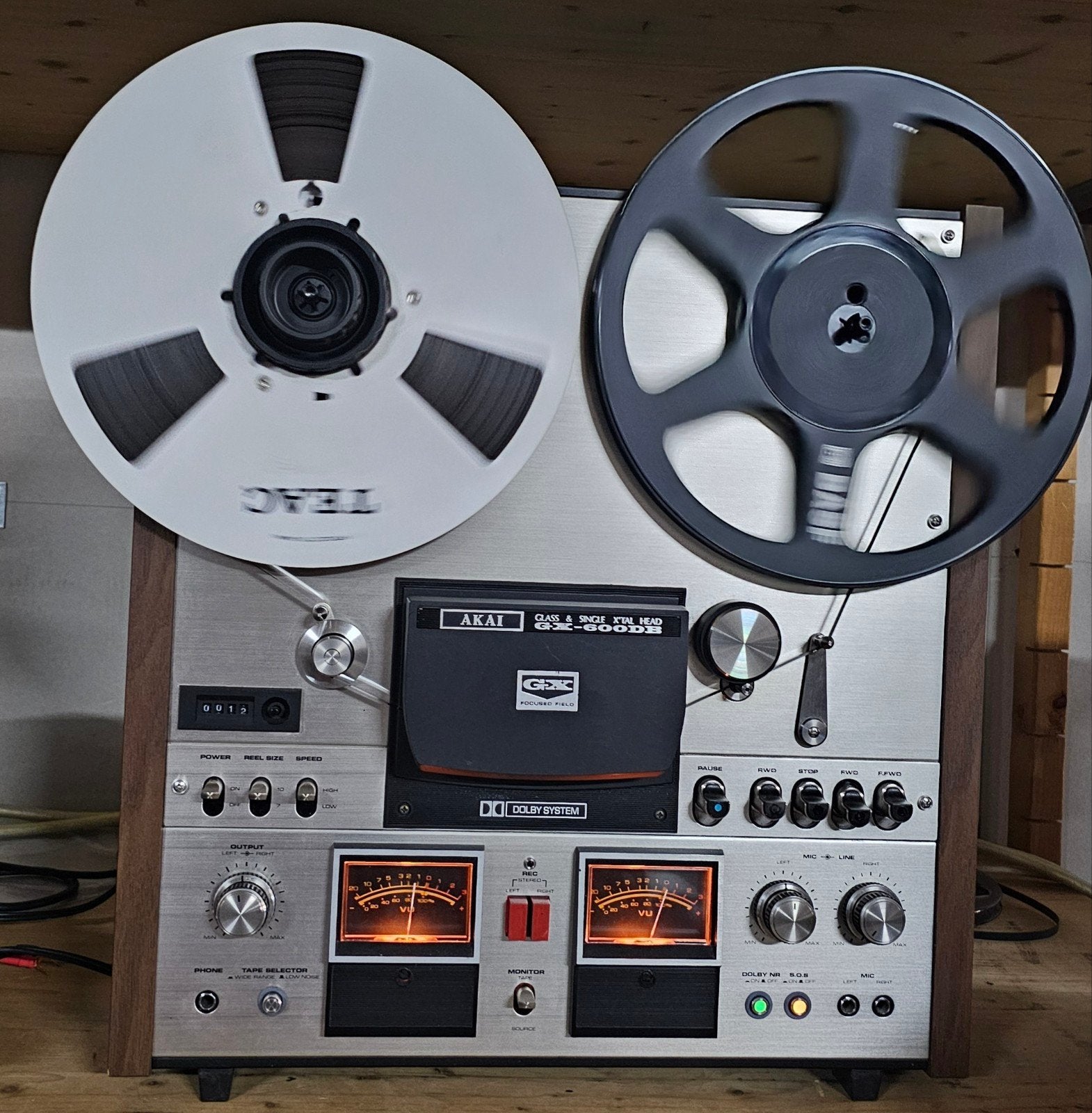 Akai GX-600 DB reel to reel. Gereviseerd, izgst, garantie., Met banden, Ophalen of Verzenden, AKAI, Nvt