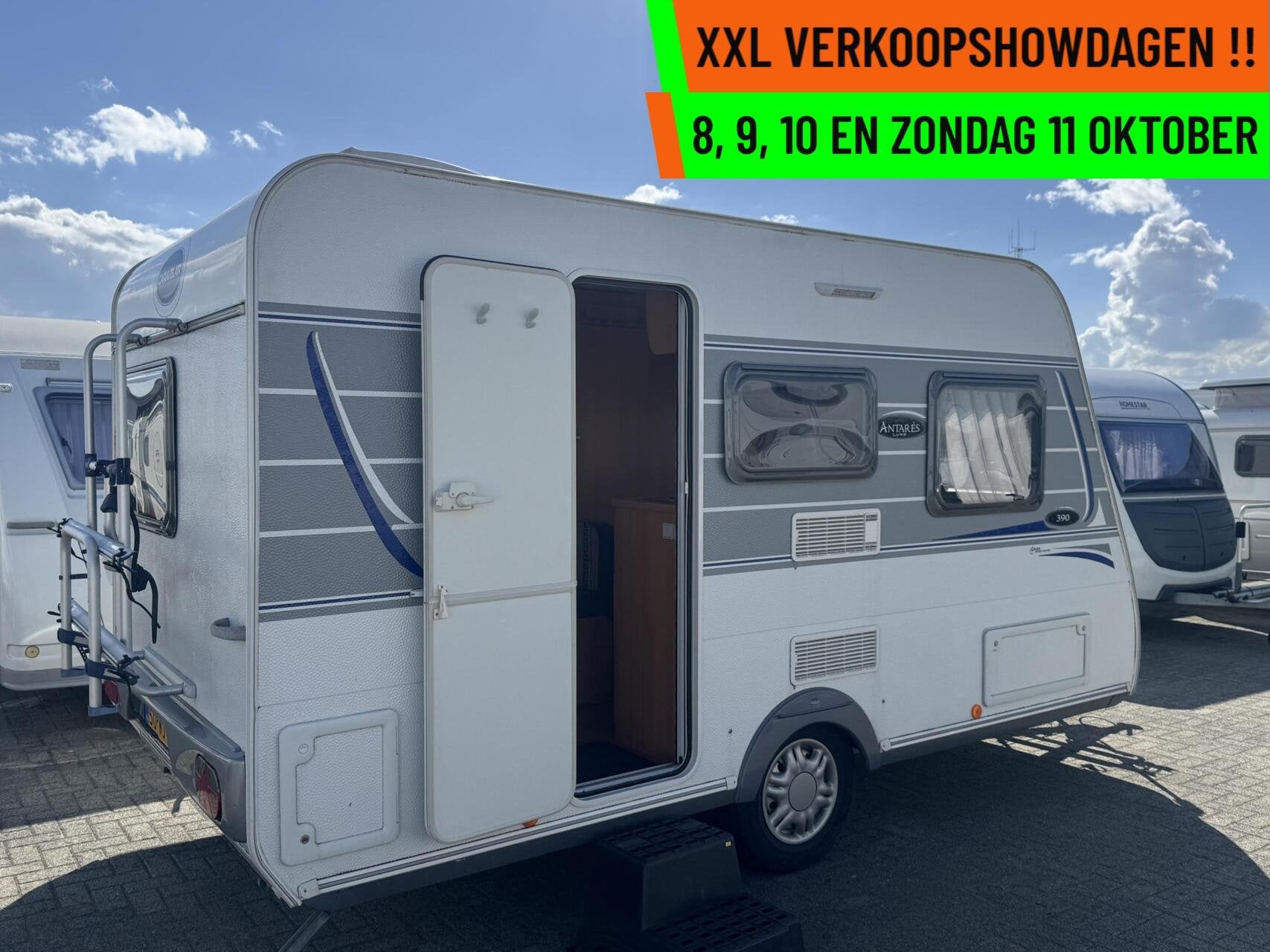 CARAVELAIR Antares Luxe 390 LICHTGEWICHT + VASTBED+ VOORTENT, Bedrijf, 750 - 1000 kg, 5 tot 6 meter, Caravelair