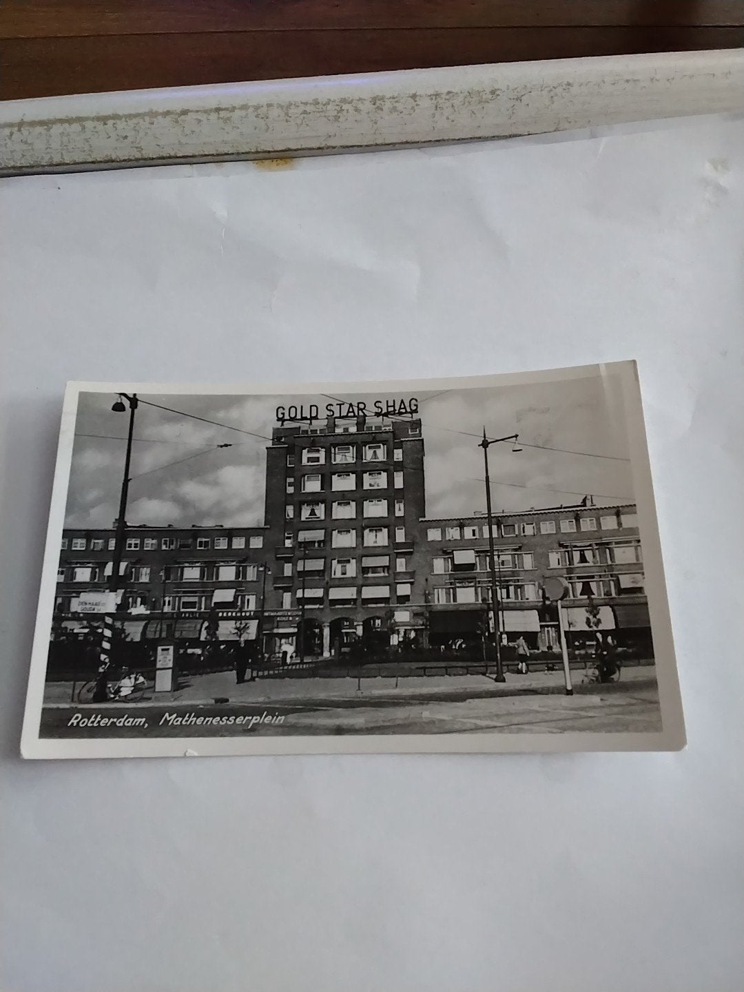 Oude ansichtkaart Rotterdam, Mathenesserplein (1940-1960), Verzamelen, Ophalen of Verzenden, 1940 tot 1960, Gelopen, Zuid-Holland