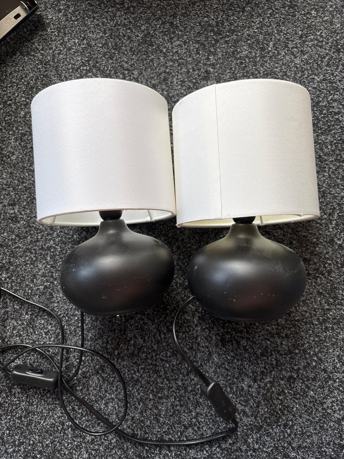 Set van 2 zwart-witte nachtlampjes - IKEA, Ophalen, Met schakelaar, Gebruikt, Meerkleurig