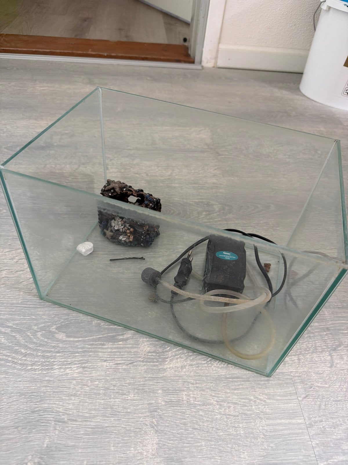 Aquarium, Ophalen, Leeg aquarium