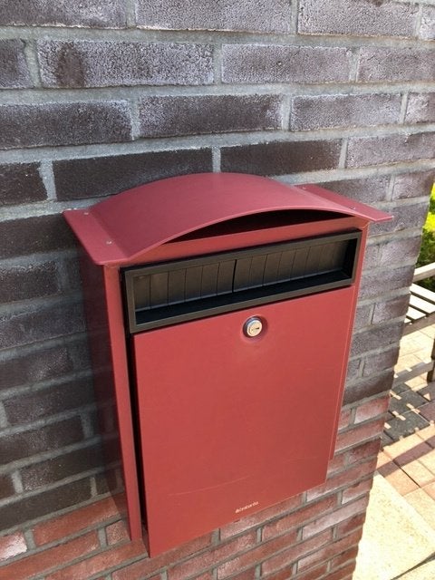 brievenbus, Ophalen of Verzenden, Gebruikt, Staal, Wandbrievenbus