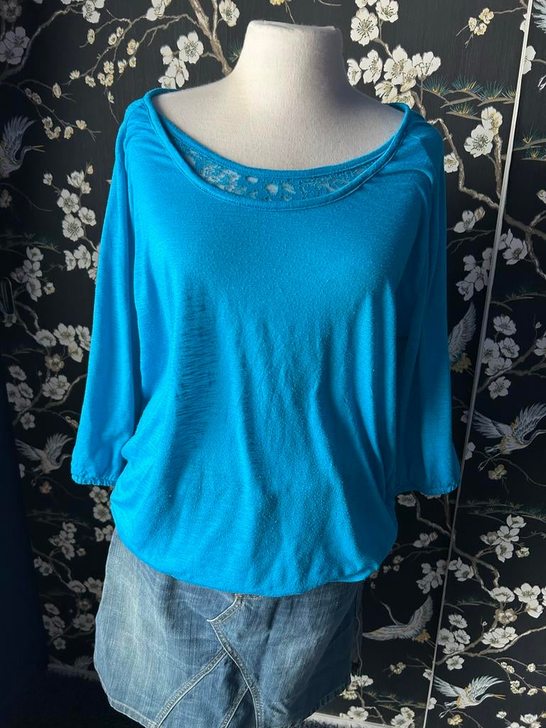 2x Rok met shirt: complete set, Maat 38/40 (M), Blauw, Ophalen of Verzenden, Gedragen