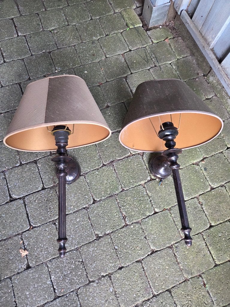 Lampen, Huis en Inrichting, Lampen | Wandlampen, Ophalen, Gebruikt, Wandlamp, Bruin