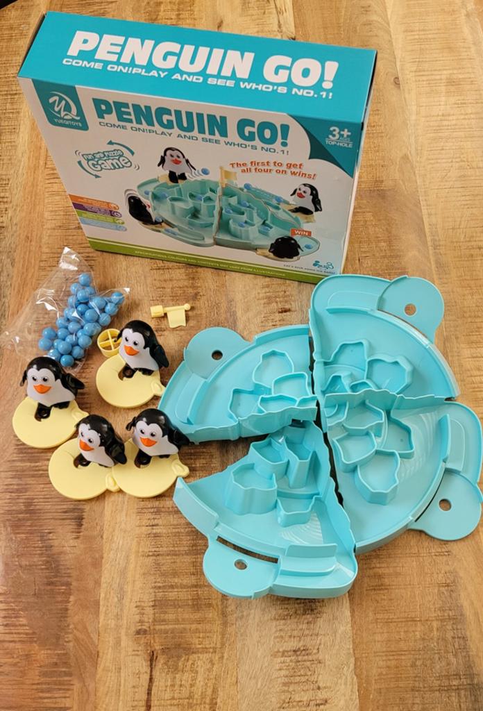 Penguin Go! Bordspel - Pinguïn Race Spel voor Kinderen, Een of twee spelers, Ophalen, Gebruikt, YUKITOYS