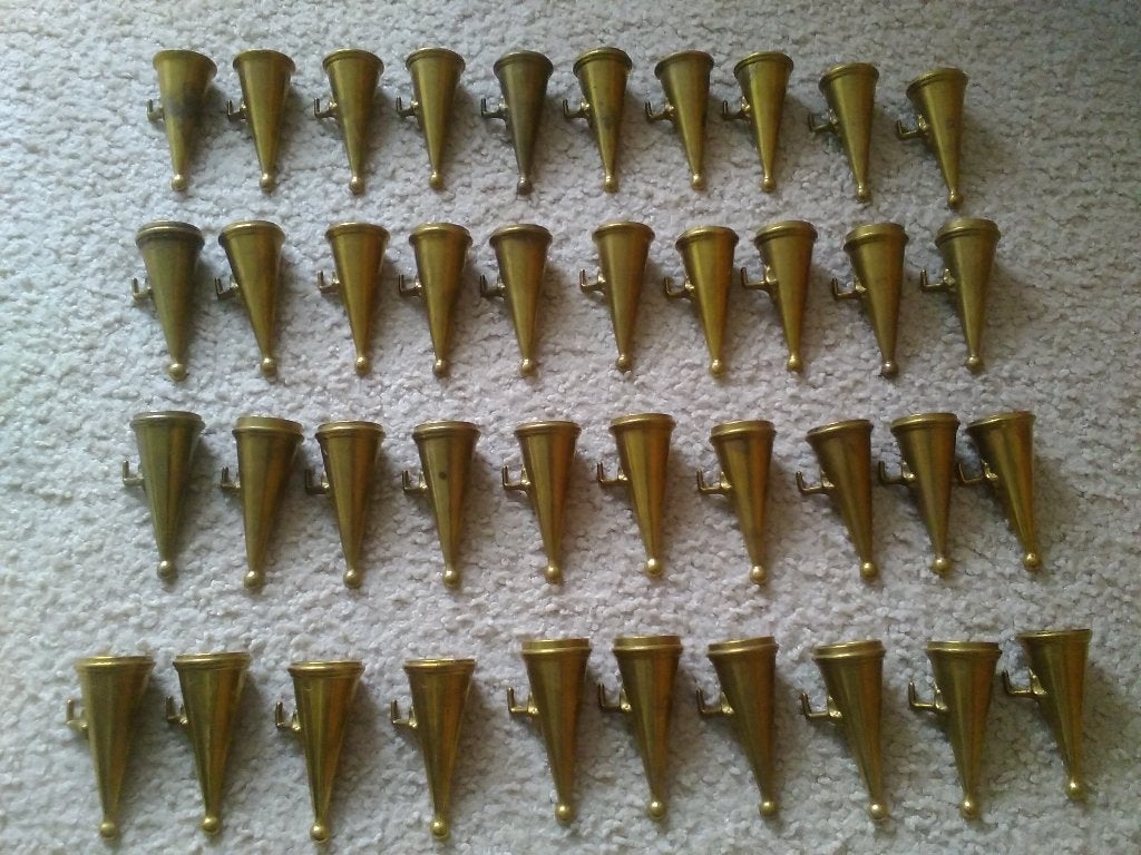 34x koperen dover voor koperen kandelaar, Antiek en Kunst, Ophalen of Verzenden, Koper of Brons