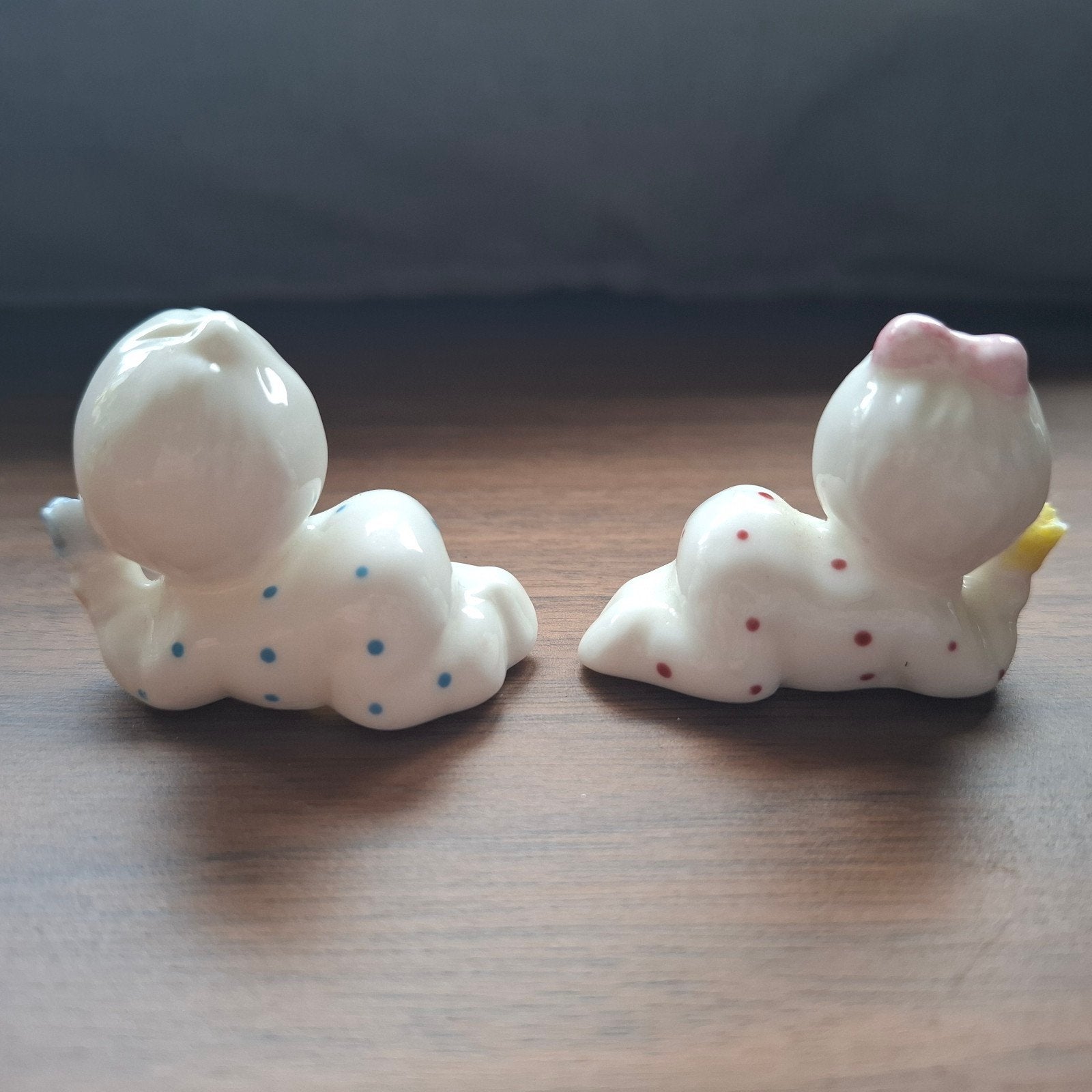 Vintage porseleinen babybeeldjes - set van 2, Verzamelen, Ophalen of Verzenden, Zo goed als nieuw, Mens