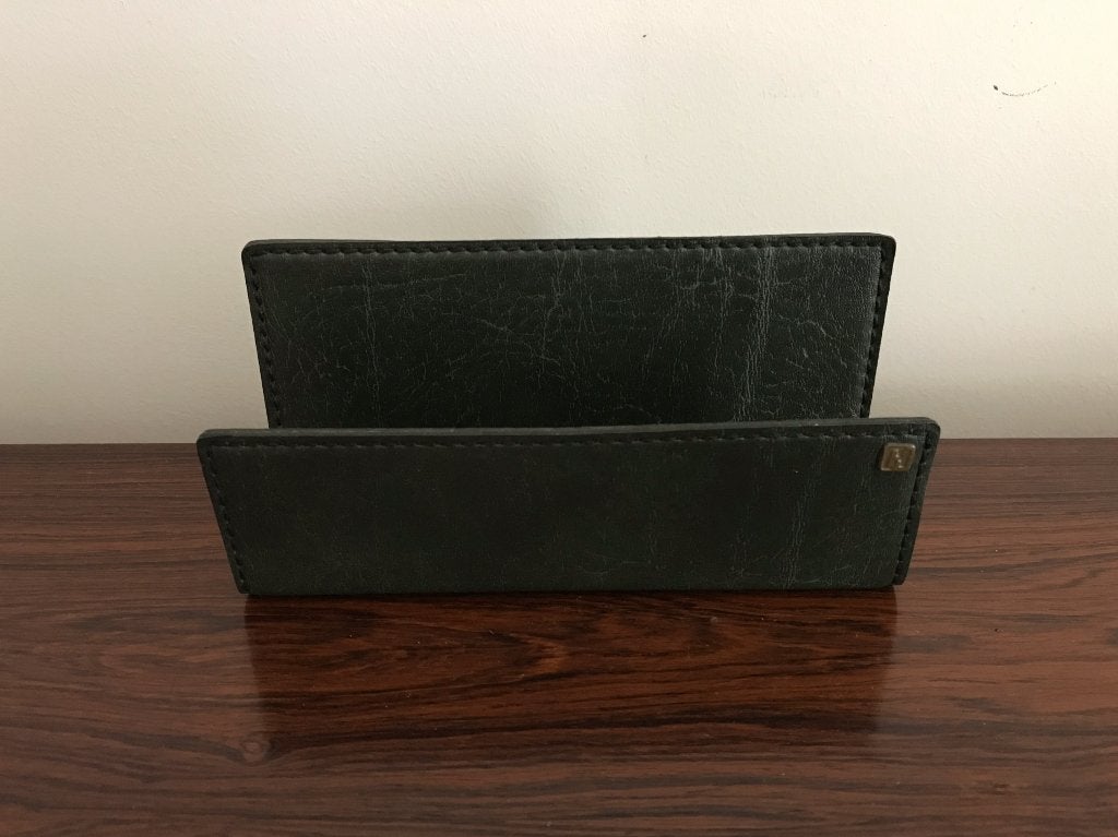 Retro vintage Hetzel envelop brievenhouder donker groen, Diversen, Ophalen of Verzenden, Zo goed als nieuw