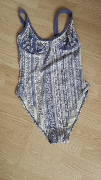 Blauwe en witte badpak met patroon, Kleding | Dames, Badmode en Zwemkleding, Blauw, Havana van Wunster, Badpak, Ophalen of Verzenden