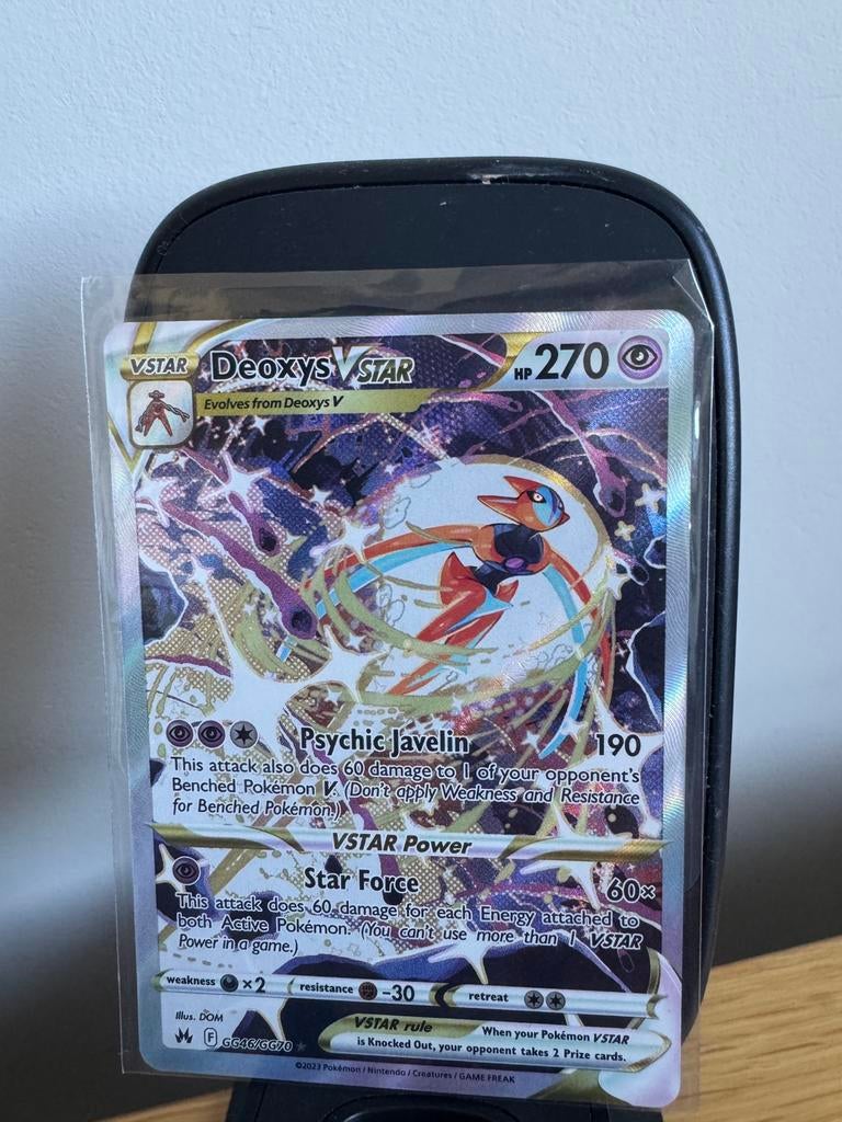 Deoxys Vstar GG46/GG70 - Crown Zenith, Ophalen of Verzenden, Zo goed als nieuw, Losse kaart, Foil