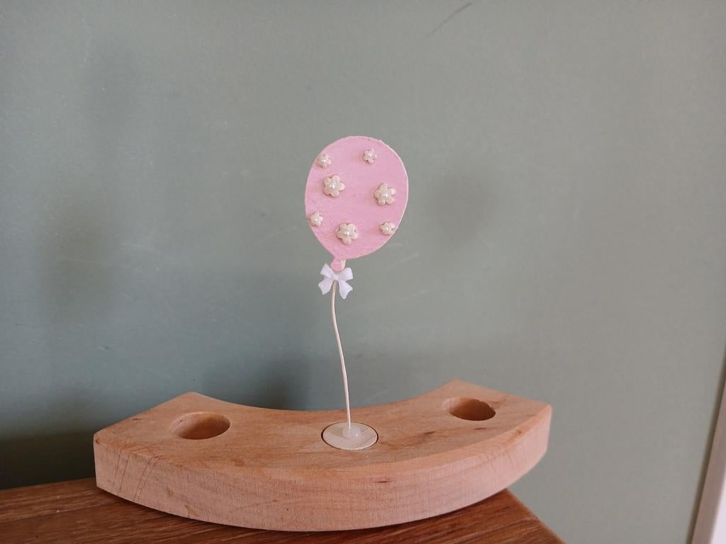 Jaarring steker houten ballon, Ophalen of Verzenden