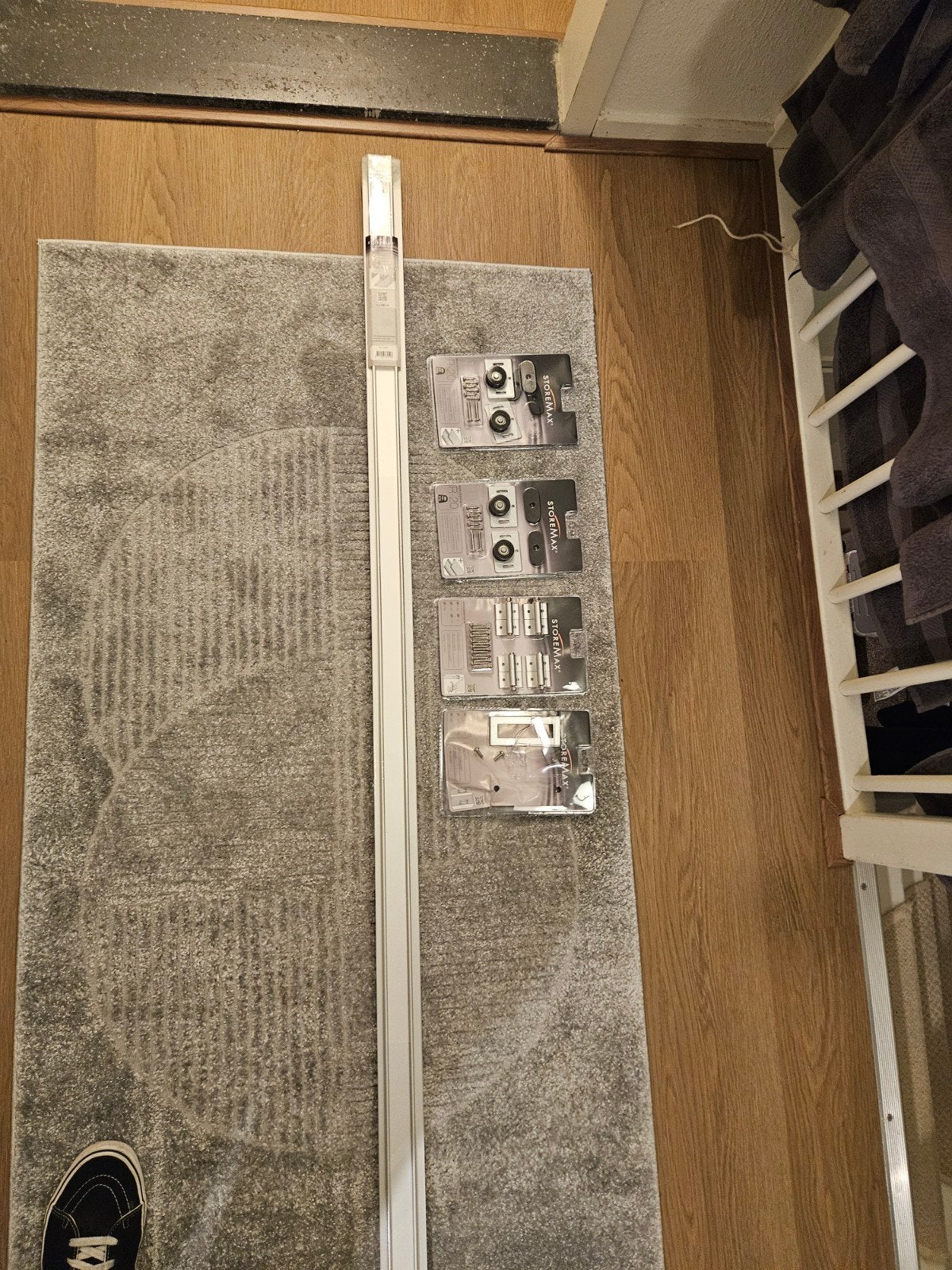 storemax r-20 180cm rails 2 x r20 schuifdeurwielen kapclips, Ophalen, Nieuw