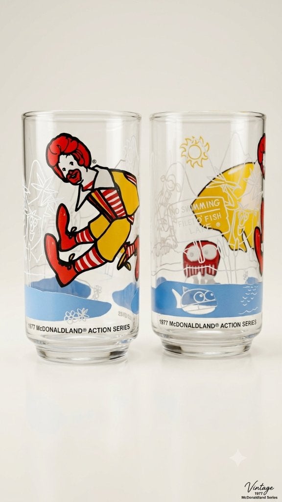 Vintage McDonald's Ronald McDonaldland Glas 1977, Ophalen of Verzenden, Zo goed als nieuw