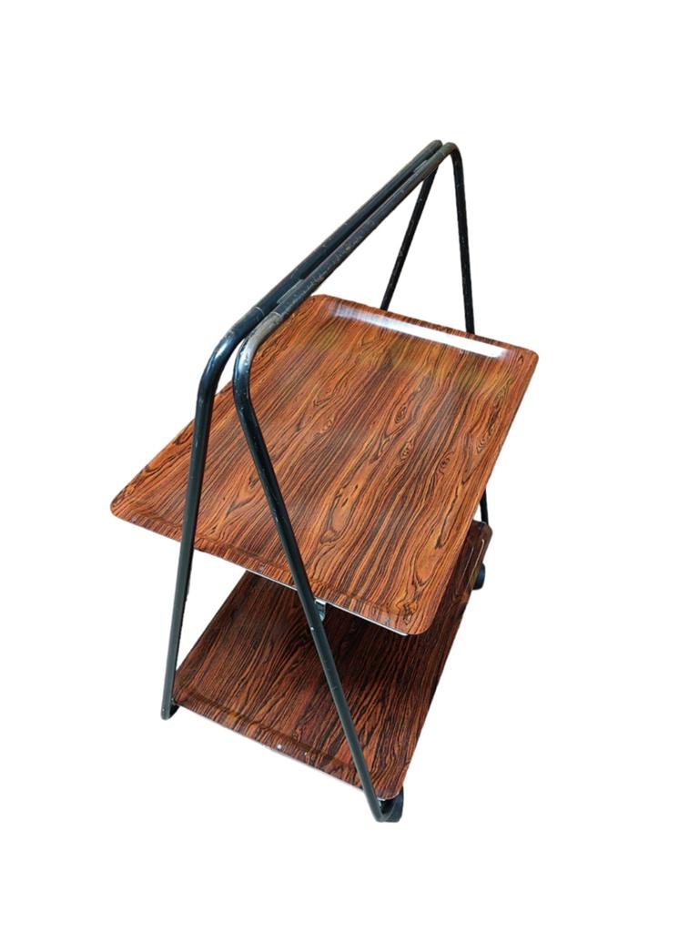 Vintage trolley, serveerwagen (trapezium vorm), Ophalen