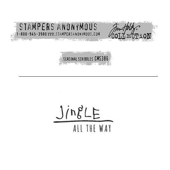 SA Tim Holtz Cling Stamp Seasonal Scribble #386/03, Verzenden, Nieuw, EZ-mounted stempel