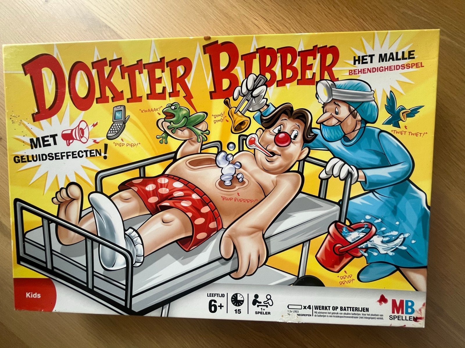Dokter Bibber - Mal Behendigheidsspel met Geluidseffect ., Een of twee spelers, Verzenden, Zo goed als nieuw