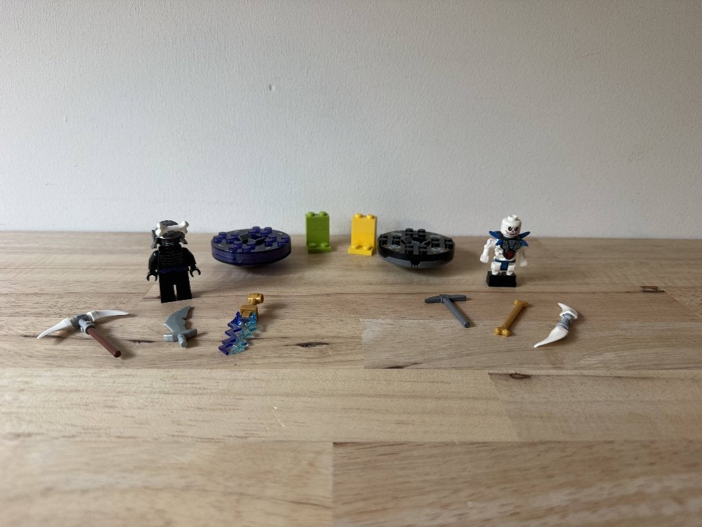 LEGO NINJAGO - 2116 & 2256 - Krazi & Lord Garmadon, Lego, Compleet, Ophalen of Verzenden, Zo goed als nieuw