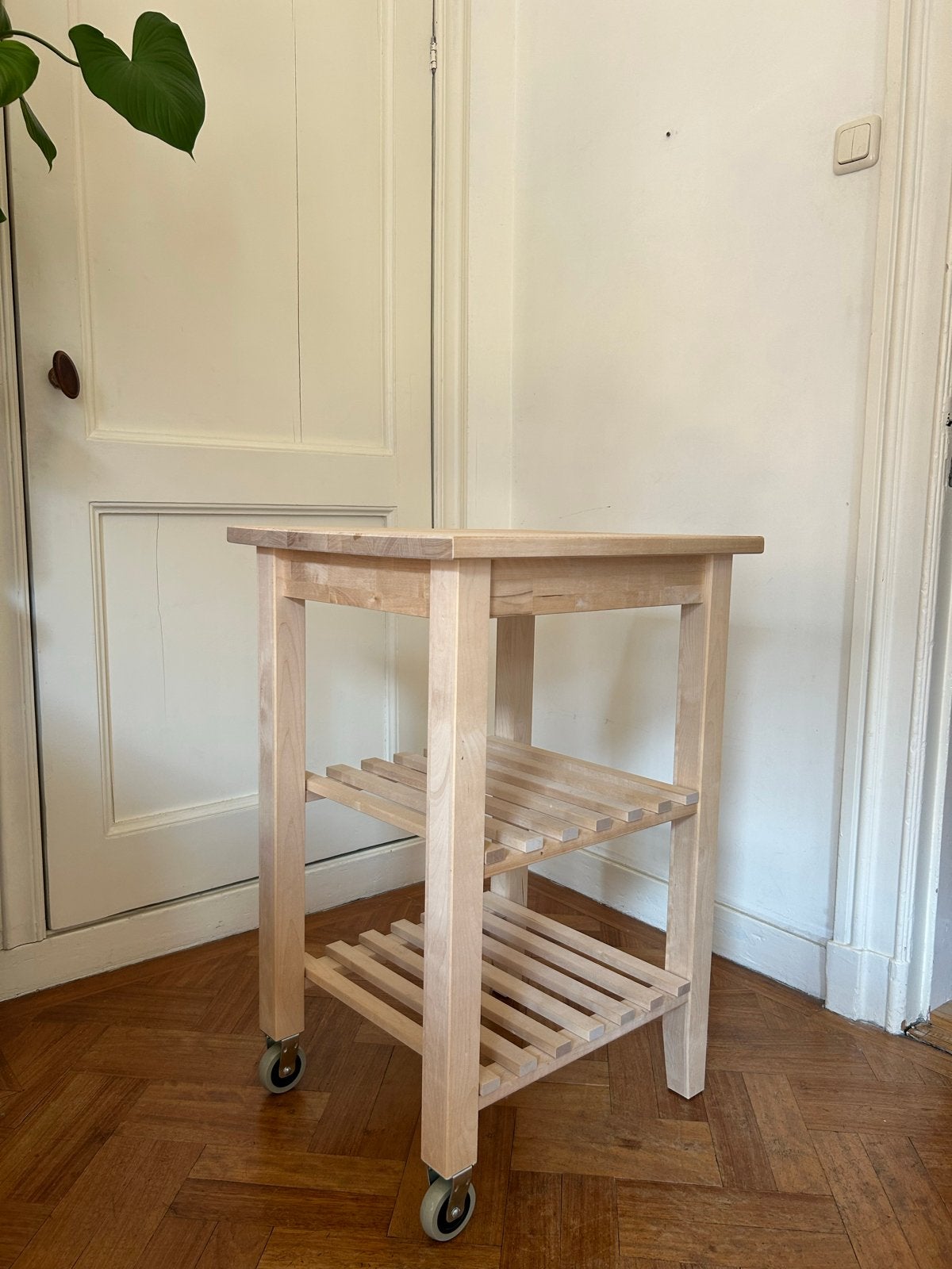 IKEA BEKVÄM Roltafel - Berkenhout, 58x50 cm, Huis en Inrichting, Gebruikt, Hout, IKEA, Keukentrolley