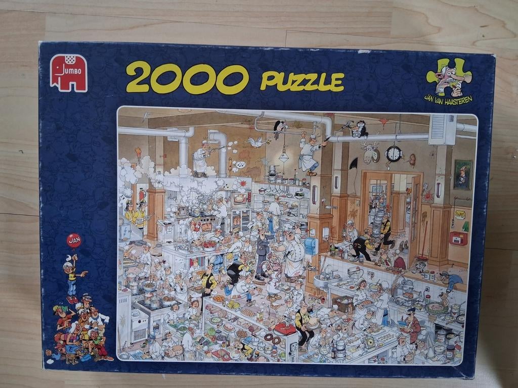 Jan van Haasteren,  de keuken, 2000 stukjes, Hobby en Vrije tijd, Denksport en Puzzels, Ophalen of Verzenden, Meer dan 1500 stukjes